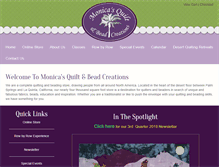 Tablet Screenshot of monicasquiltandbead.com